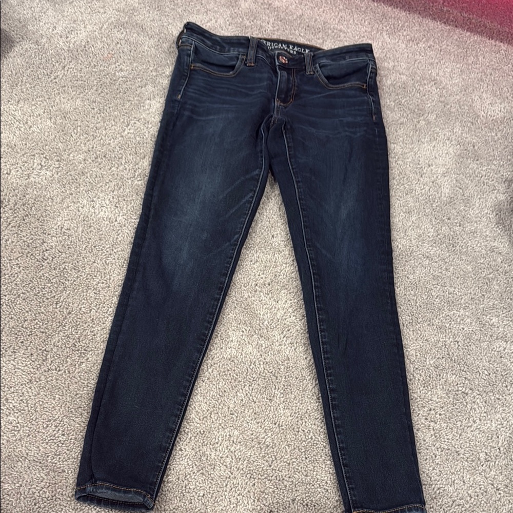 American Eagle Outfitters Blue Skinny Jeans Classic Fit